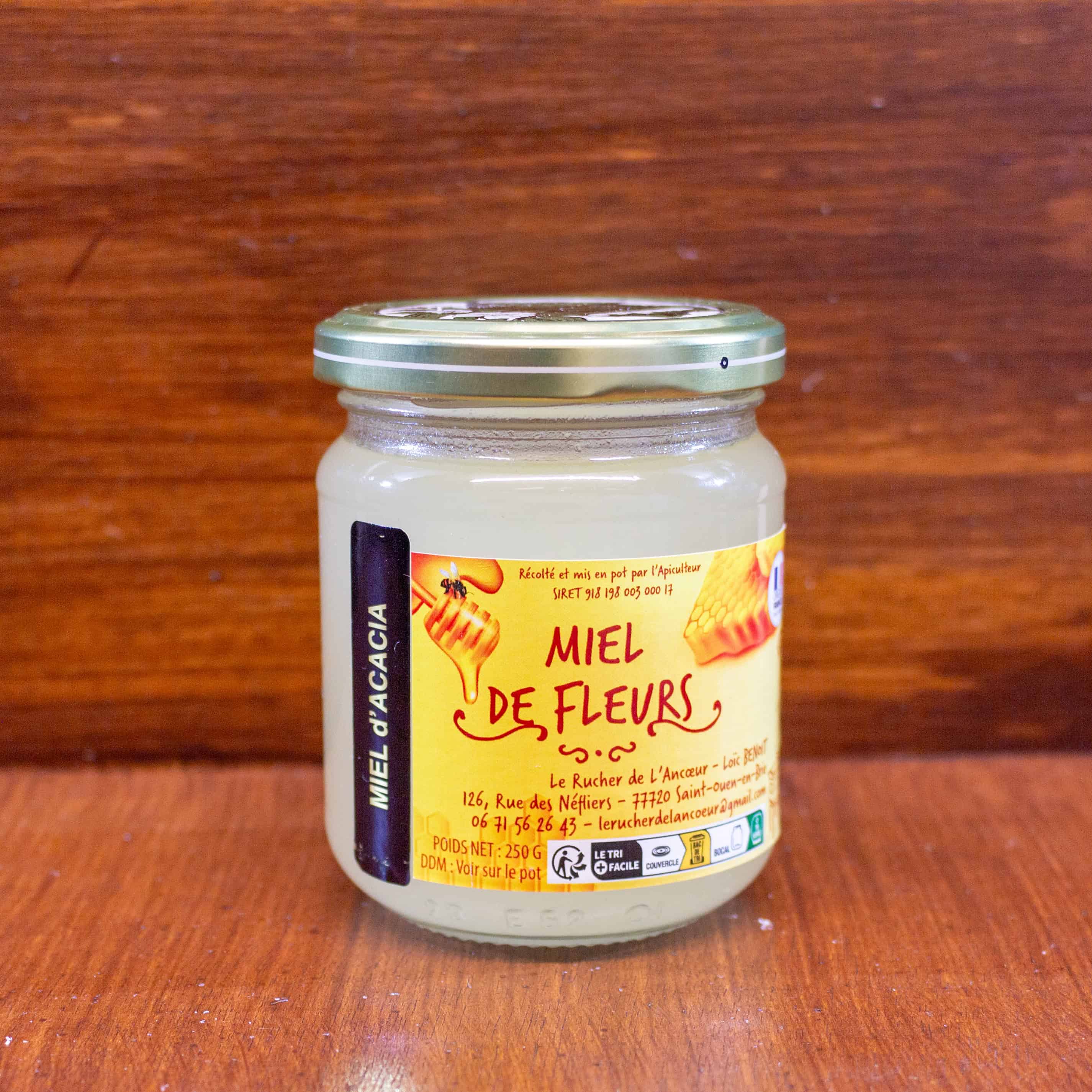 Pot de miel de fleurs (acacia) 250g - Le Rucher de l'Ancoeur