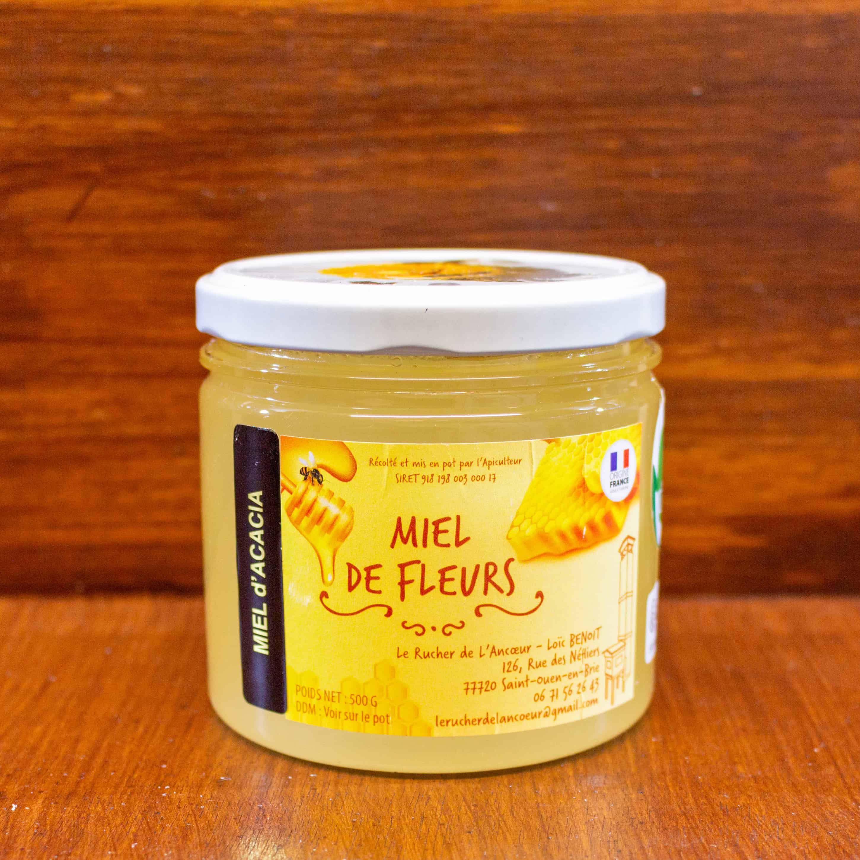 Pot de miel de fleurs (acacia) 500g - Le Rucher de l'Ancoeur