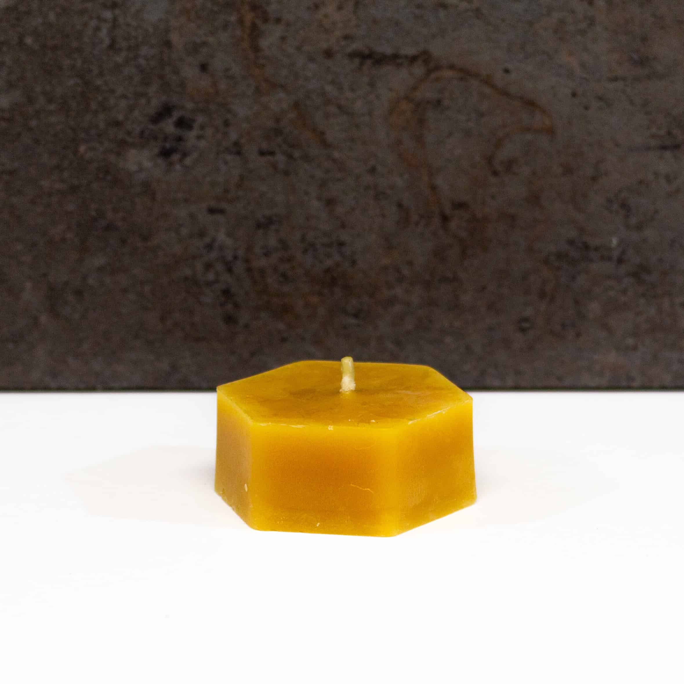 Bougie alvéole en cire d'abeille blanche