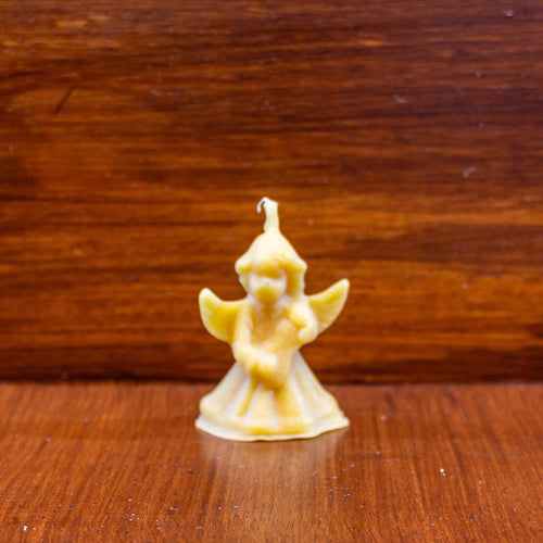 Bougie en forme d'ange en cire d'abeille - Le Rucher de l'Ancoeur