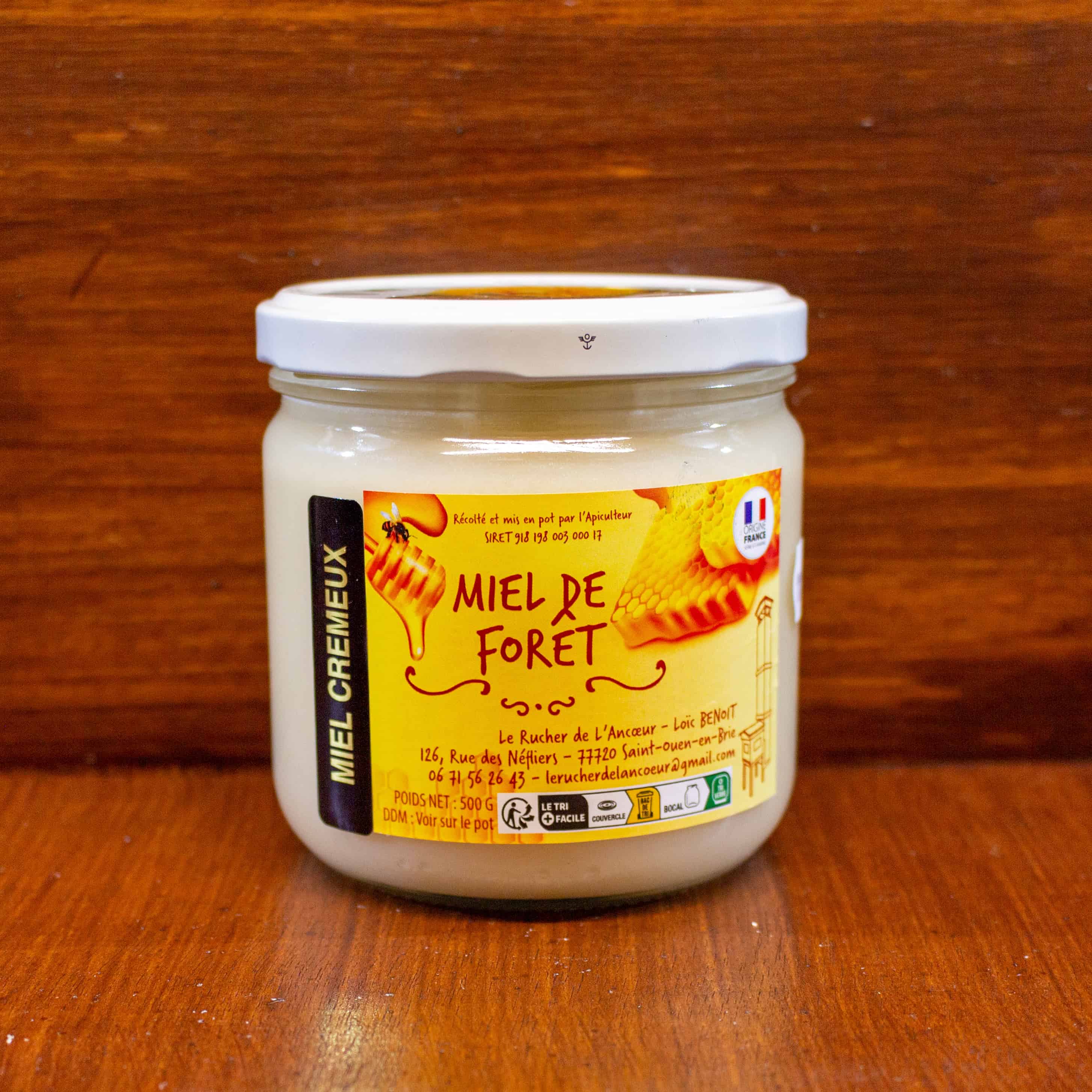 Pot de miel de forêt crémeux 500g - Le Rucher de l'Ancoeur