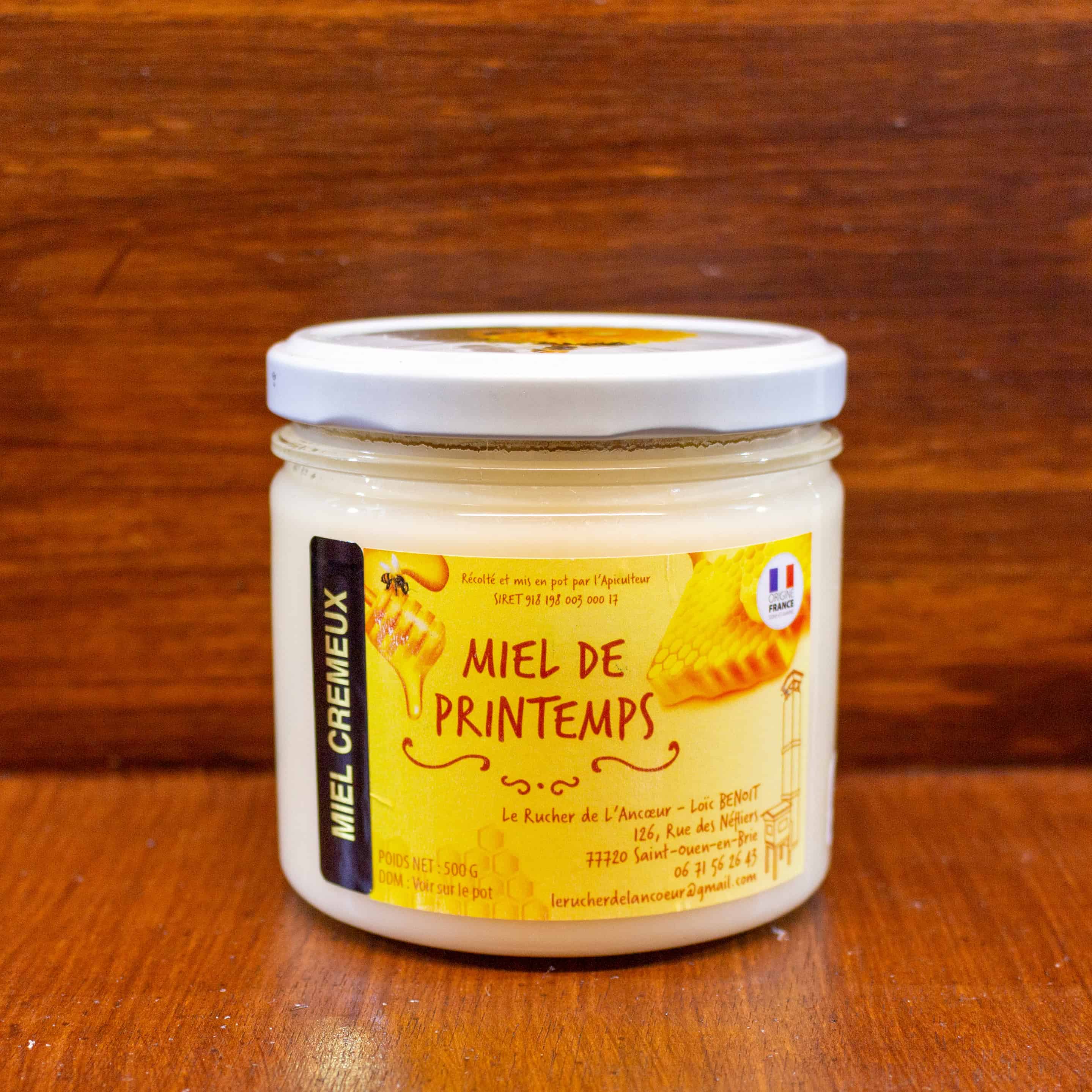 Pot de miel de printemps crémeux 500g - Le Rucher de l'Ancoeur