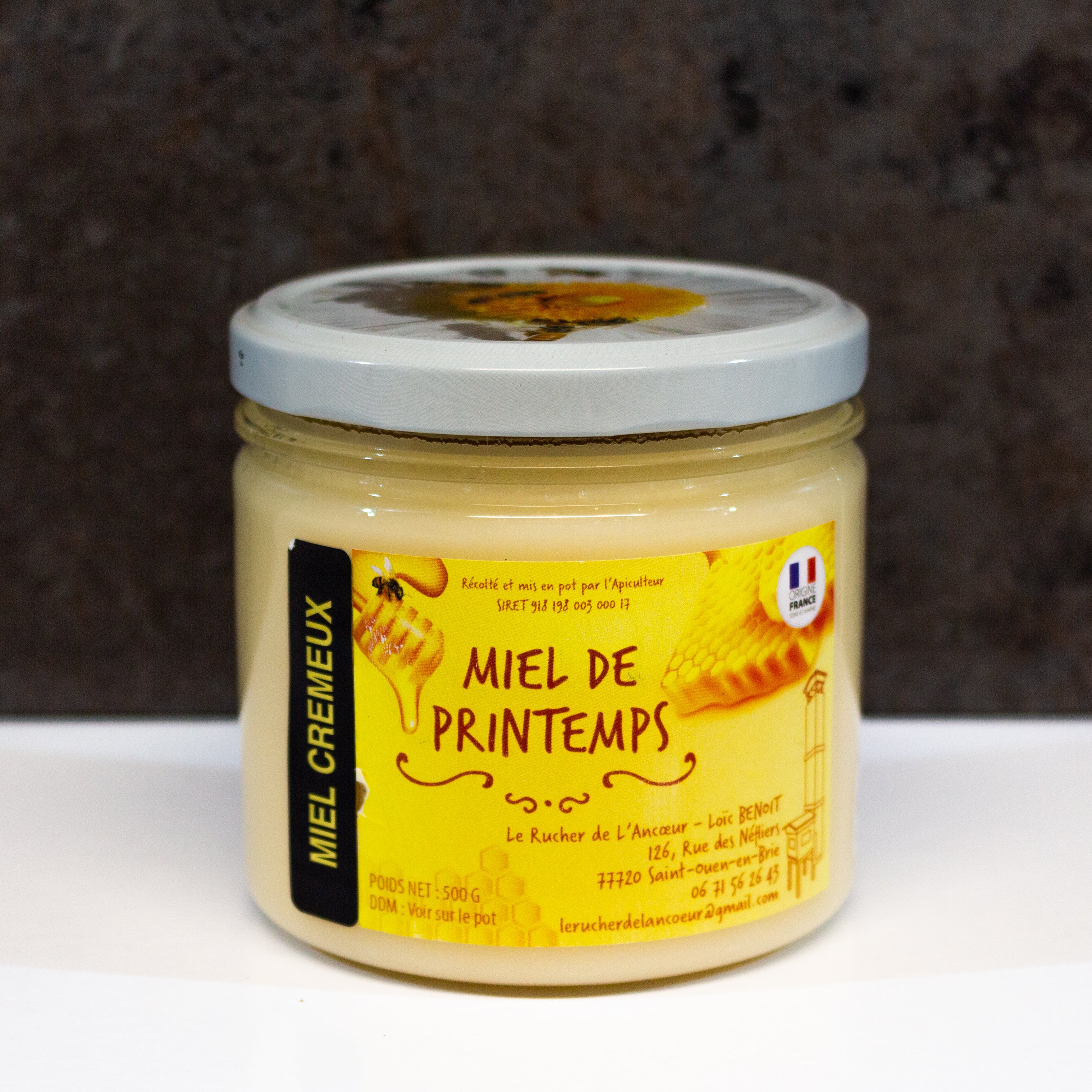 Miel de printemps crémeux 500grs