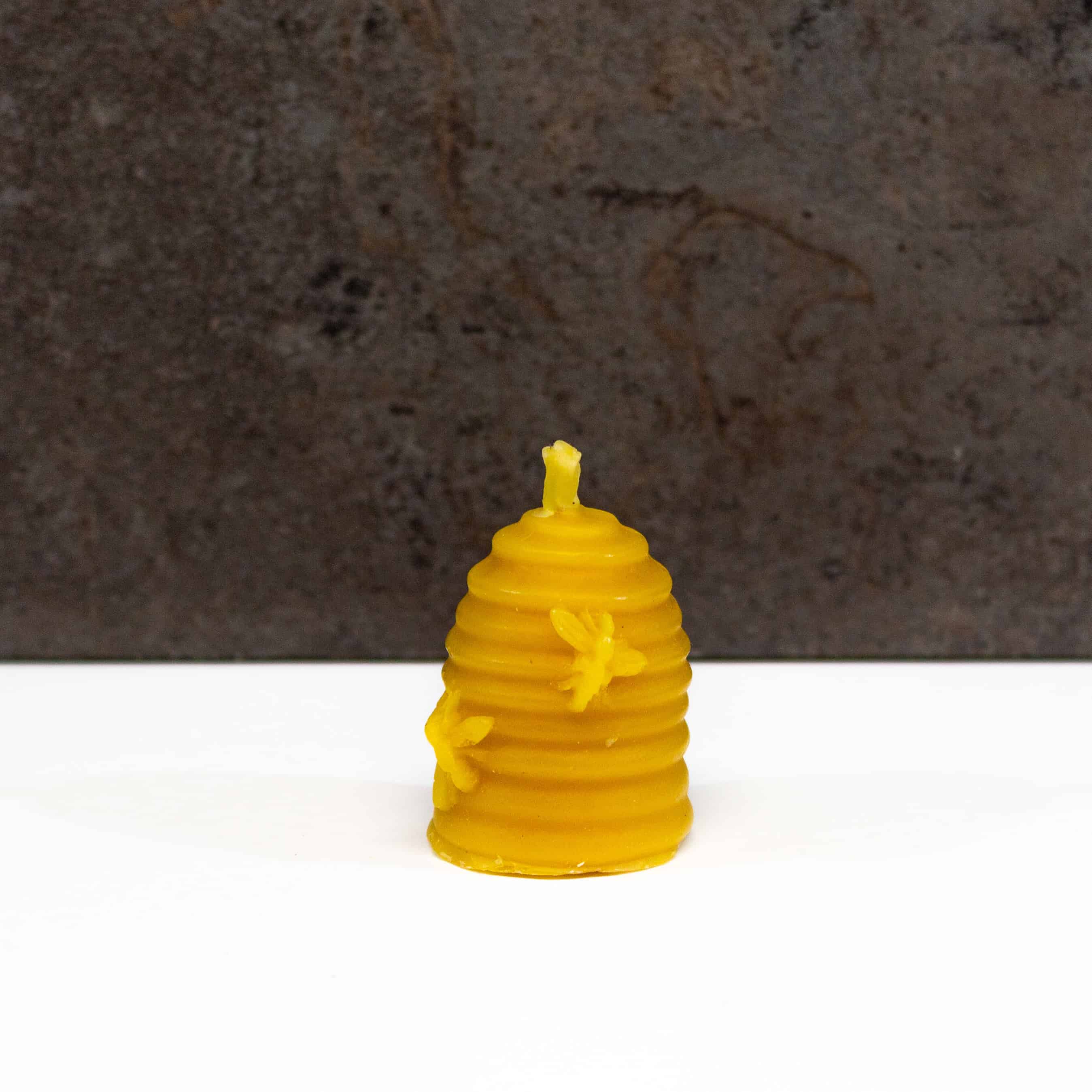 Bougie ruche en cire d'abeille blanche